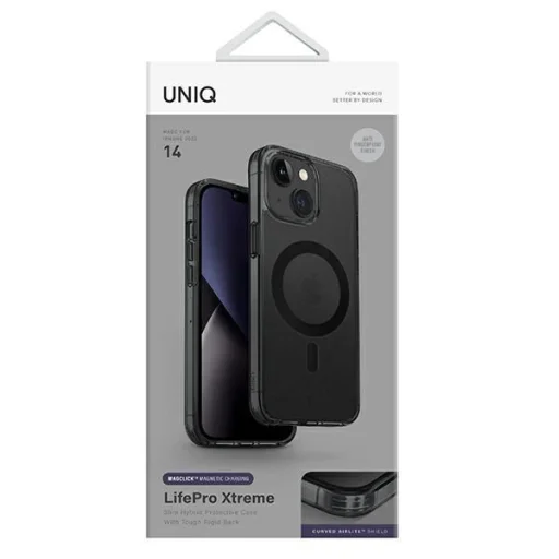 Uniq LifePro Xtreme Magclick Töltőtok iPhone 14 - fekete - 8