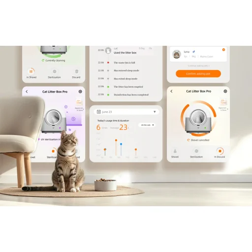 Intelligens öntisztító macskaalom doboz PRO HHOLove CL-TYW - 5