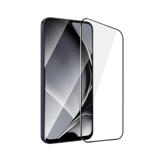 Edzett üveg fém keret Samsung Galaxy A24 4G / A25 5G fekete keret üvegfólia - 1