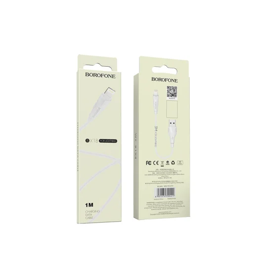 Borofone Cable BX18 Optimal - USB Lightning kábel - 2A 1 méter fehér - 9
