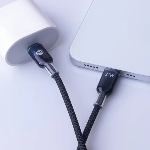 Forever Ombre kábel USB-C - Lightning 1,0 m 27W fekete - 4