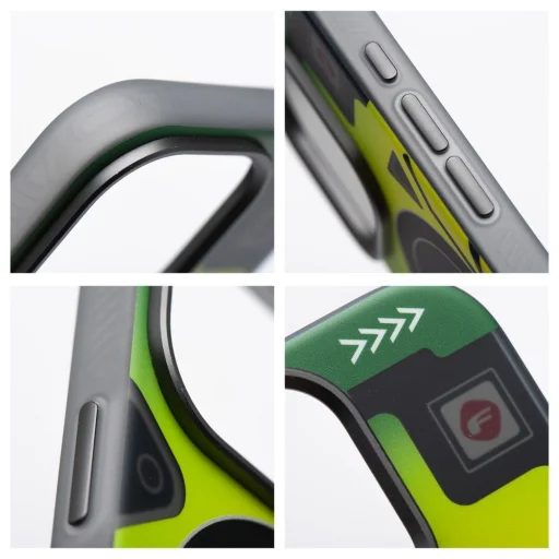 FORCELL F-PROTECT Levels Dual Layer 4D technológiával, katonai ejtési teszttel kompatibilis, MagSafe támogatással SAMSUNG S25 PLUS számára cybert zöld tok - 4