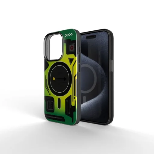 FORCELL F-PROTECT Levels két rétegű 4D technológiával, katonai ejtésbiztos, MagSafe kompatibilis IPHONE 16 PRO MAX készülékhez cyber zöld tok - 9