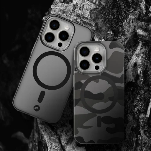 FORCELL F-PROTECT Levels kettős rétegű 4D technológiával, katonai ejtési teszttel kompatibilis Samsung Galaxy S25 Plus tok füstös fekete - 3