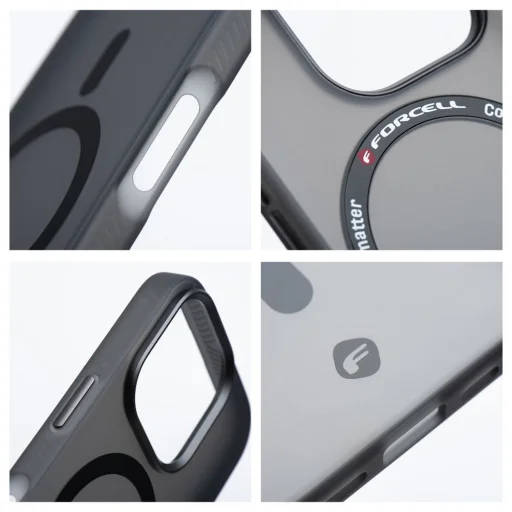 FORCELL F-PROTECT Levels kettős rétegű 4D technológiával, katonai ejtési teszttel kompatibilis Samsung Galaxy S25 Plus tok füstös fekete - 4