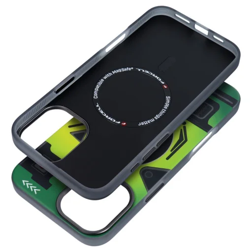 FORCELL F-PROTECT Levels Dual Layer 4D technológiával, Military Drop-Test kompatibilis MagSafe támogatással, IPHONE 16 PLUS tok, cyber zöld - 1