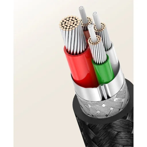 Ugreen US255 50123 USB-C (egyenes) / USB-C (szögletes) PD QC kábel 60W 3A 1m - szürke - 15