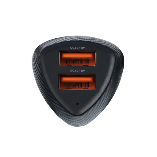 FORCELL F-ENERGY Carbon CC50-2A autós töltő 2 x USB A QC3.0 3A 36W fekete - 7