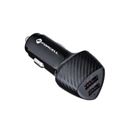 FORCELL F-ENERGY Carbon CC50-2A autós töltő 2 x USB A QC3.0 3A 36W fekete - 8