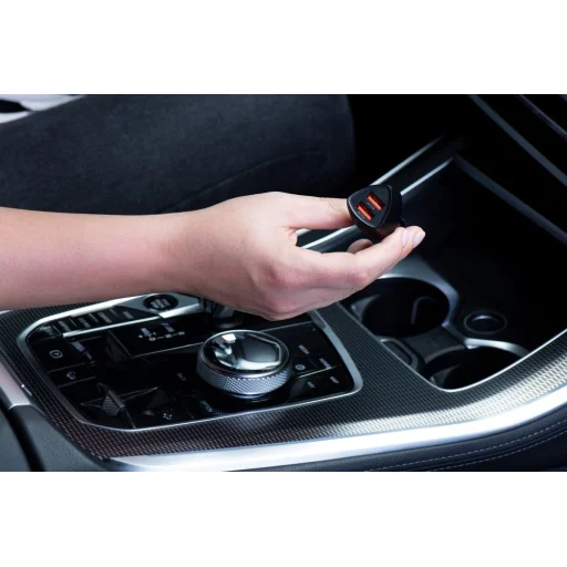 FORCELL F-ENERGY Carbon CC50-2A autós töltő 2 x USB A QC3.0 3A 36W fekete - 13