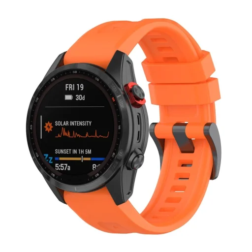 Szilikon szíj GARMIN FENIX 3 / 3HR / 5X / 6X / 6X Pro / 7X / 7X Pro narancs (8) - 3