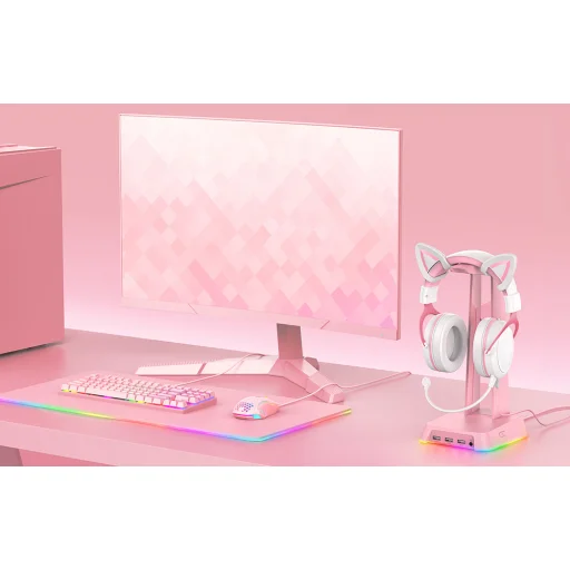 ONIKUMA ST-2 Fejhallgató állvány (Rózsaszín) - 2