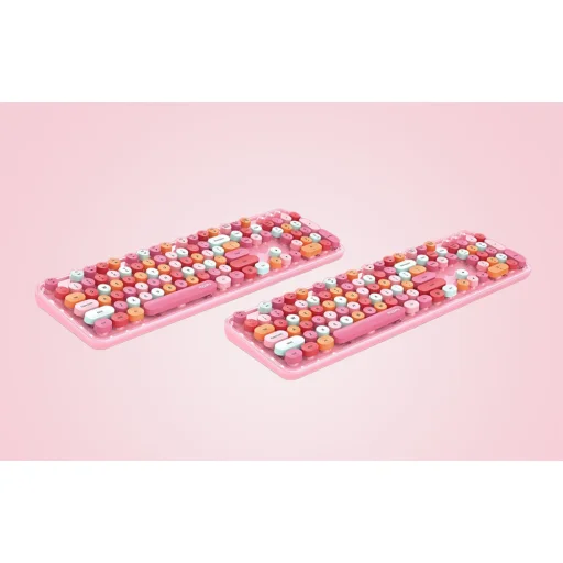 Vezeték nélküli billentyűzet + egér készlet MOFII Sweet 2.4G (rózsaszín) - 5
