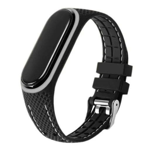 Elastomer szíj LIFESTYLE XIAOMI Mi Band 5 / 6 fekete (03) - 1