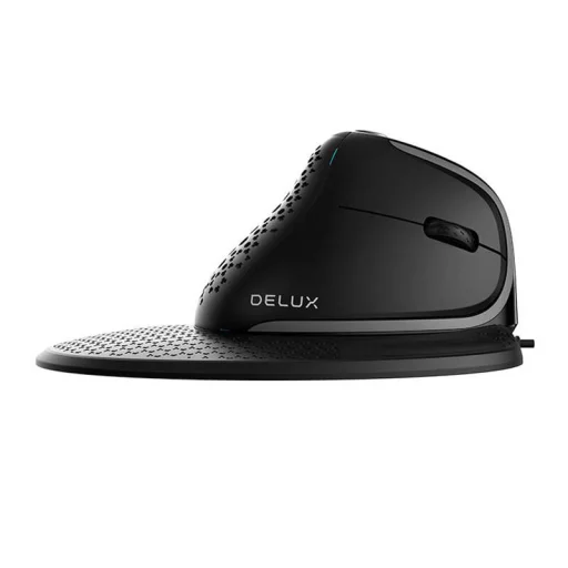 Vezeték nélküli ergonomikus egér Delux M618XSD BT+2.4G RGB - 4