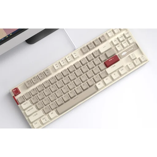 MageGee MK-STAR mechanikus gaming billentyűzet (retro fehér-szürke) - 2