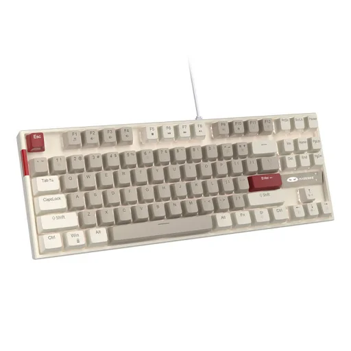 MageGee MK-STAR mechanikus gaming billentyűzet (retro fehér-szürke) - 1
