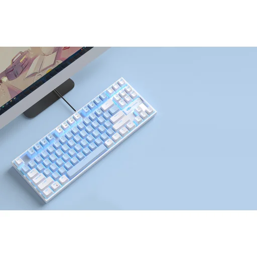 Mechanikus gaming billentyűzet MageGee MK-STAR (fehér-kék) - 2