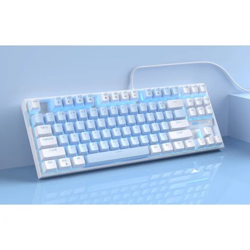 Mechanikus gaming billentyűzet MageGee MK-STAR (fehér-kék) - 7