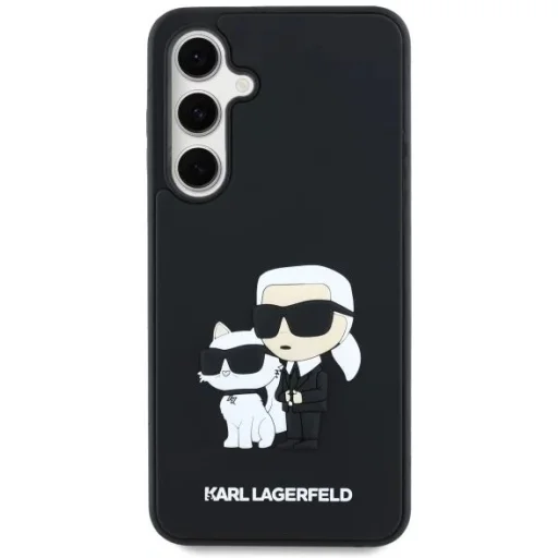 Karl Lagerfeld 3D Gumis Karl és Choupette Tok Samsung Galaxy S24 FE Fekete - 3