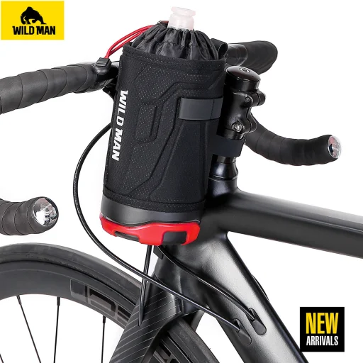 WILDMAN Biciklis táska R1 vízálló 1L palackhoz fekete-piros - 2