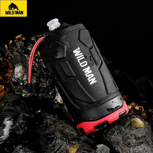 WILDMAN Biciklis táska R1 vízálló 1L palackhoz fekete-piros - 5