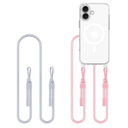 Tech-protect Flexair Chain Magsafe Iphone 16 Szürke és Rózsaszín Tok - 1