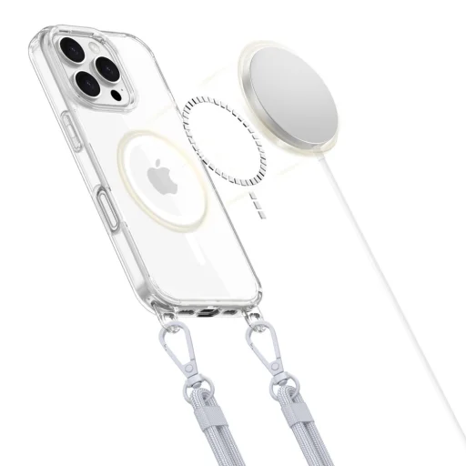 Tech-protect Flexair Chain Magsafe Iphone 16 Pro Szürke & Rózsaszín Tok - 3