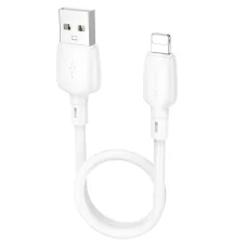 Borofone Kábel BX93 Super Power - USB to Lightning - PD 20W 0,25 méter fehér
