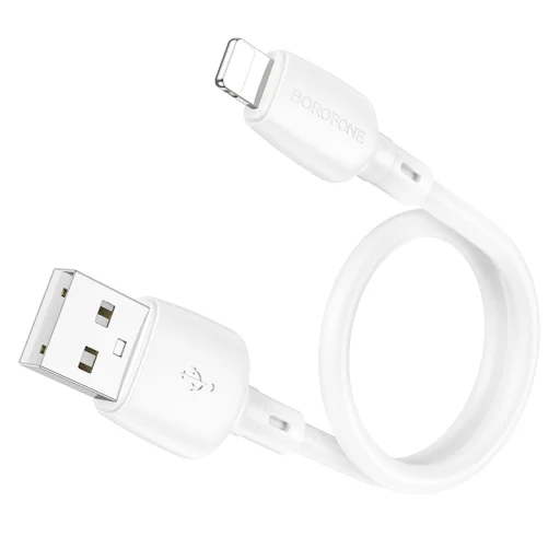 Borofone Kábel BX93 Super Power - USB to Lightning - PD 20W 0,25 méter fehér - 3
