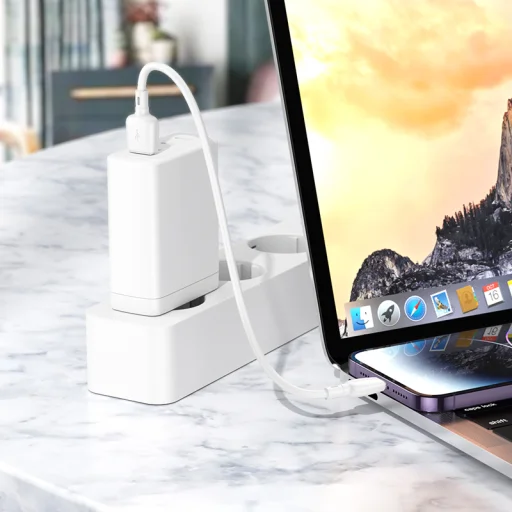 Borofone Kábel BX93 Super Power - USB to Lightning - PD 20W 0,25 méter fehér - 8