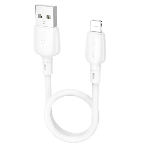 Borofone Kábel BX93 Super Power - USB to Lightning - PD 20W 0,25 méter fehér - 1