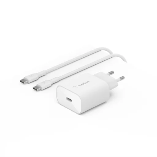  Belkin BOOST CHARGE 25W USB-C PD PPS Egyes Fali Töltő 1m C-C Kábellel - Fehér - 2