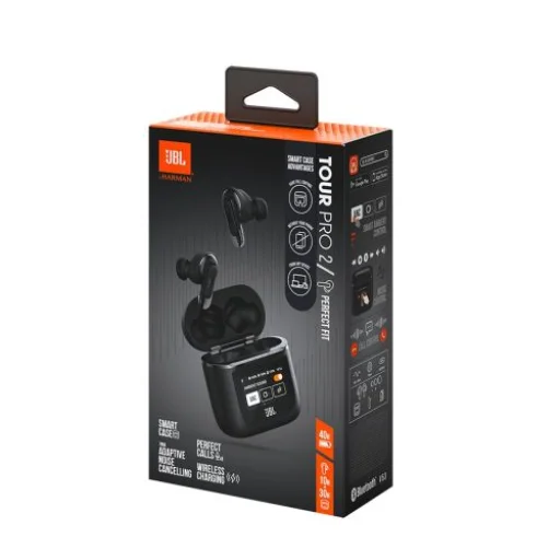 JBL Tour Pro 2 TWS Bluetooth vezeték nélküli hallójárati fülhallgató fekete EU (JLBTRPRO2BLK) - 7