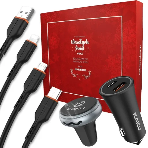 Karácsonyi GSM Kiegészítő Készlet (Autós töltő + Autós tartó + 3in1 Kábel) - 19