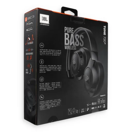 JBL Tune 720BT Bluetooth On-Ear Fejhallgató Fekete EU (JBLT720BTBLK) - 7