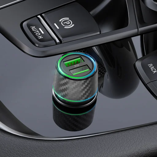 Blavec autós töltő BS21A Carbon - 2xUSB - QC 3.0 36W 3A (CCBS21AC-2UB3A) fekete - 8