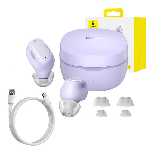 Baseus Bowie WM01 TWS fülhallgató (lila) - 11