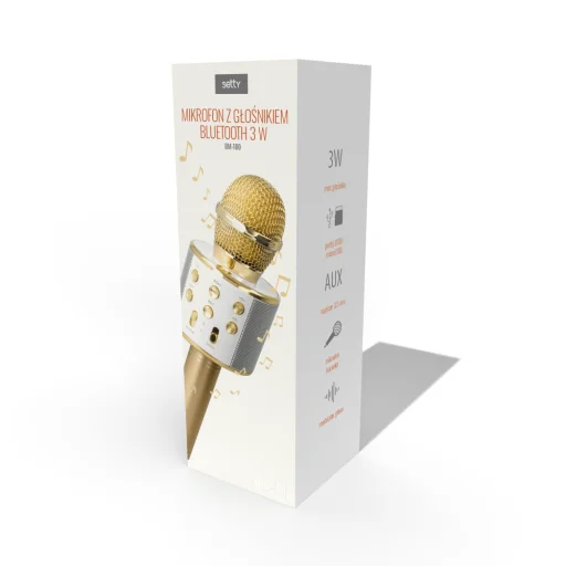 Setty Bluetooth mikrofon hangszóróval BM-100 arany - 2