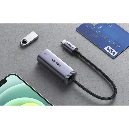 UGREEN CM483 USB-C RJ45 hálózati adapter (szürke) - 7