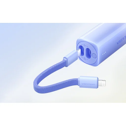 Powerbank 5000mAh Vention FHWM0 20W + USB-C to Lightning kábel (szürke) - 3