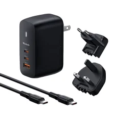 Mcdodo CH-8442 fali töltő UK/US/EU 2x USB-C + USB-A, kábel 2m