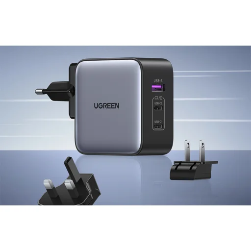 Ugreen Nexode hálózati töltő, 2x USB-C + USB, 65W - 3