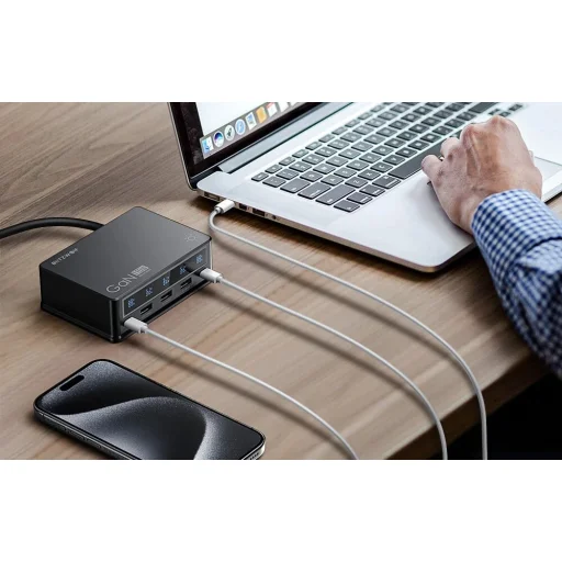 Asztali töltő Blitzwolf BW-i9 110W PD 3xUSB-A, 2xUSB-C (fekete) - 6