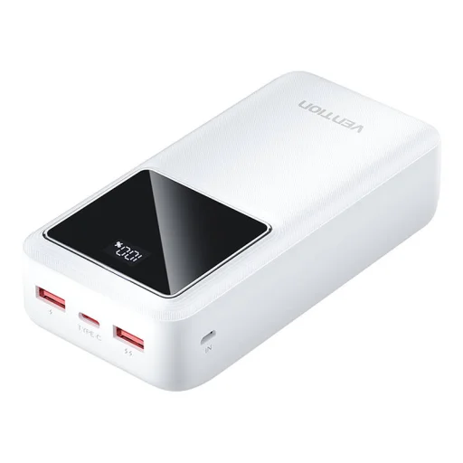 Vention Power Bank LED Kijelző 30000mAh, 22.5W (Fehér) - 2