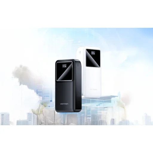 Vention Power Bank LED Kijelző 30000mAh, 22.5W (Fehér) - 4