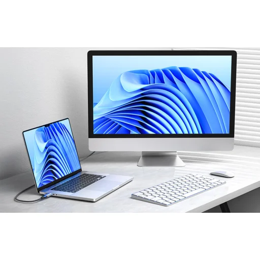 Adapter HDMI aljzat DisplayPort dugó Vention HFMH0 8K 60HZ (kék) - 4