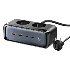 Hálózati elosztó 2 aljzattal 6in1, 2x USB-C, 2x USB-A Mcdodo CH-4610, EU (fekete)