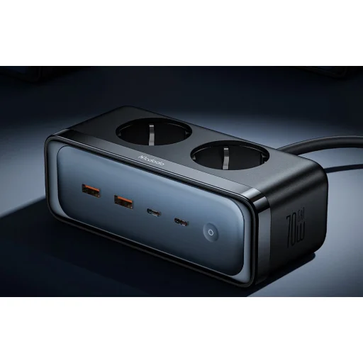 Hálózati elosztó 2 aljzattal 6in1, 2x USB-C, 2x USB-A Mcdodo CH-4610, EU (fekete) - 8