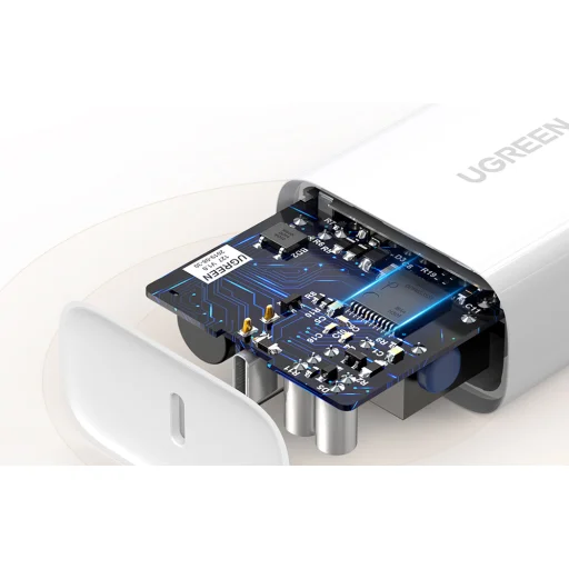 UGREEN CD127 Töltő, USB-C, PD3.0, QC4.0, 30W (fehér) - 5